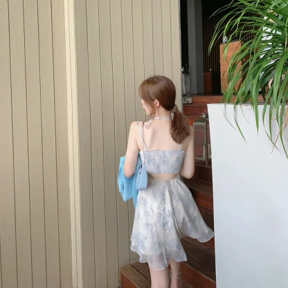 Floral Spaghetti Strap Summer Dress - Image 3
