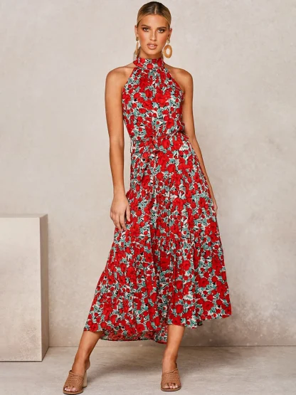 Halter Strap Flowy Summer Dress - Image 4