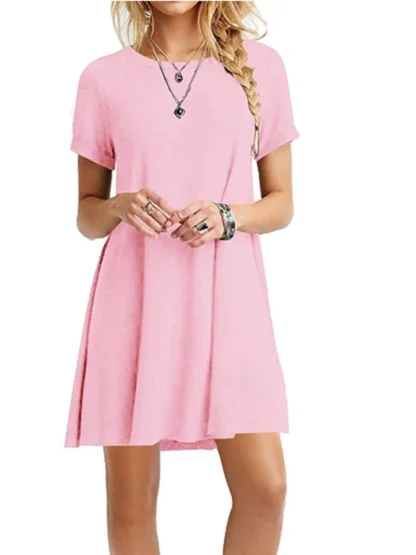 Swing Round Neck Summer Dress - Image 4
