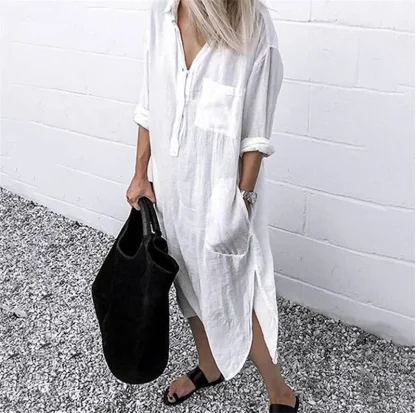 Casual Button Summer Dresses - Image 3