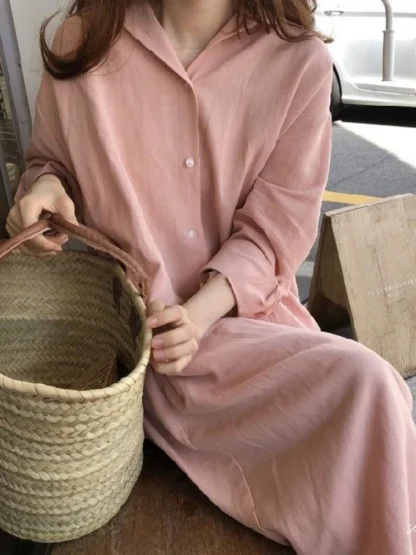 Oversize Summer Shirt Dress - Image 4