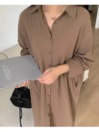 Oversize Summer Shirt Dress - Image 5