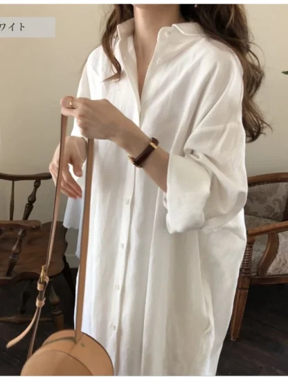 Oversize Summer Shirt Dress - Image 2