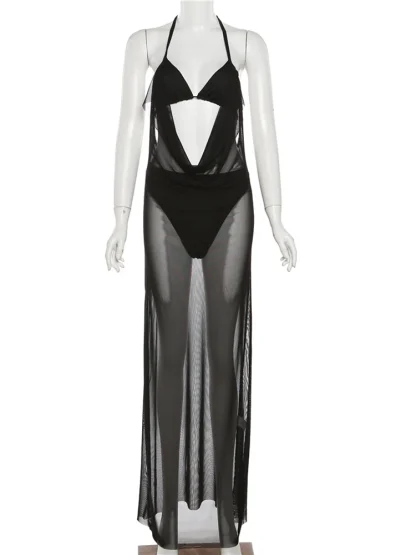 Sexy See-Through Halter Summer Dress - Image 2