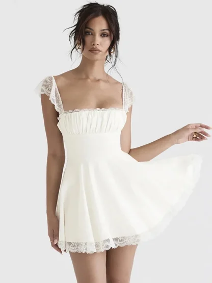 Long Lace Strap Summer Dress - Image 2