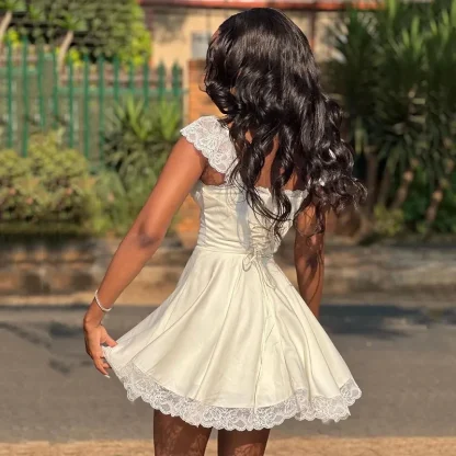 Long Lace Strap Summer Dress - Image 5