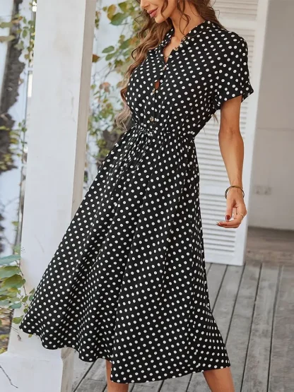 Chic Polka Dot Print Summer Dress - Image 5