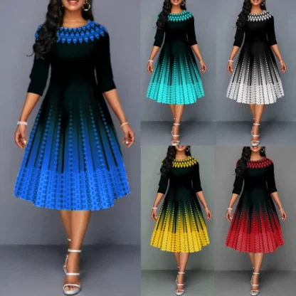 O Neck Half Sleeve Summer Dress - Image 7