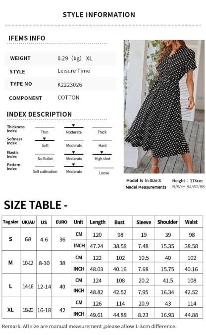 Chic Polka Dot Print Summer Dress - Image 7