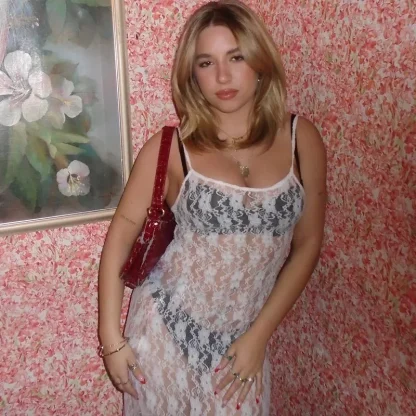 Lace Mesh Summer Slip Dress - Image 2