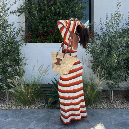 Backless Striped Summer Dress - Image 7