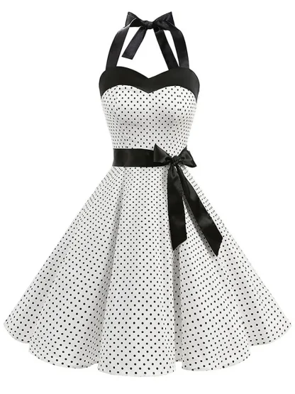 Polka Dot Print Summer Dress
