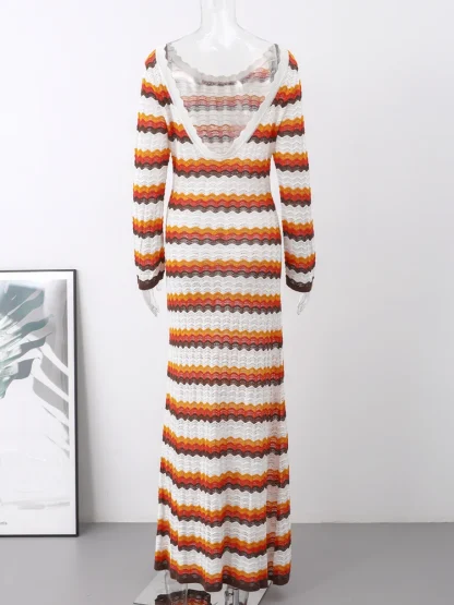 Backless Striped Summer Dress - Image 6
