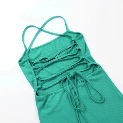 Strappy Back Slit Summer Dress - Image 5