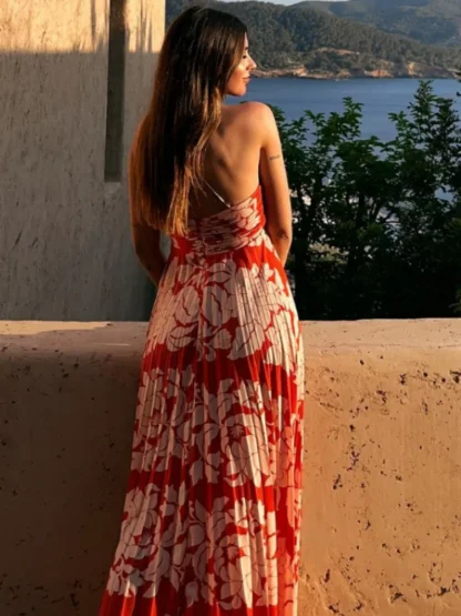 Hanging Neck Long Summer Dress - Image 2