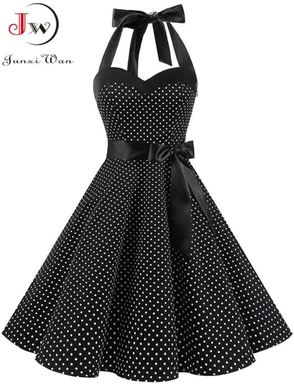 Polka Dot Print Summer Dress - Image 4