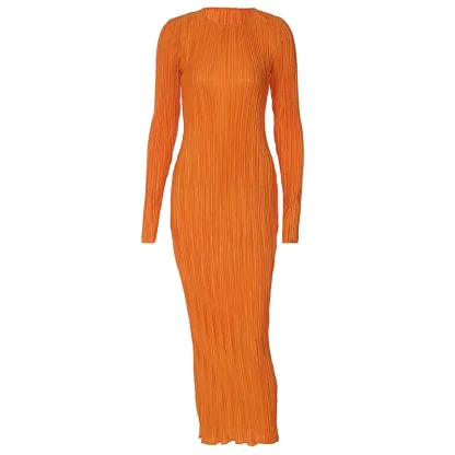 Solid Flare Sleeves Summer Dress - Image 6