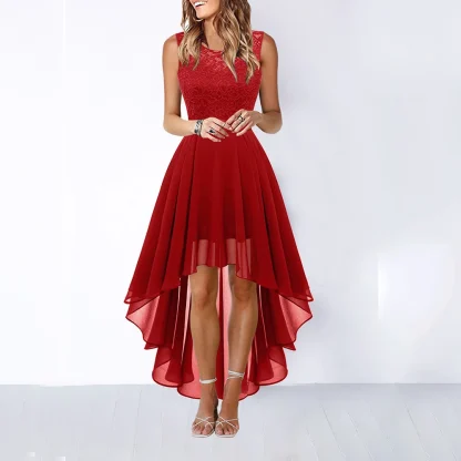Elegant Solid Skirt Summer Dress - Image 3