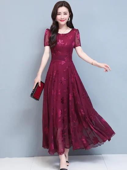 Long Chic Chiffon Summer Dress - Image 4