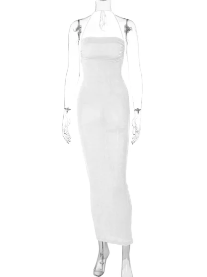 Backless Swing Collar Summer Dress - Image 6