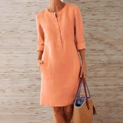 Vintage-Like Straight Summer Dress - Image 3
