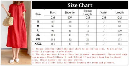 Loose Short Sleeve Summer Dress - Image 7