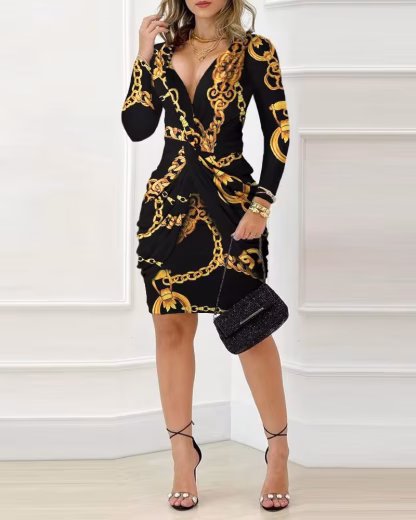 Sophisticated Halter Neck Summer Dress - Image 3