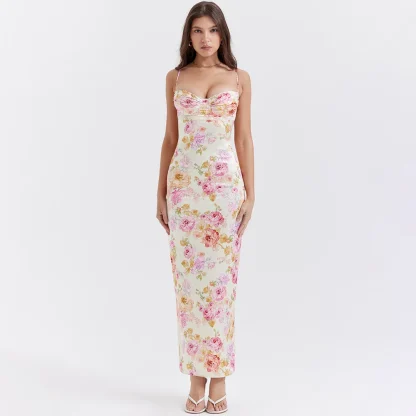 Floral Print Bodycon Party Summer Dress - Image 2