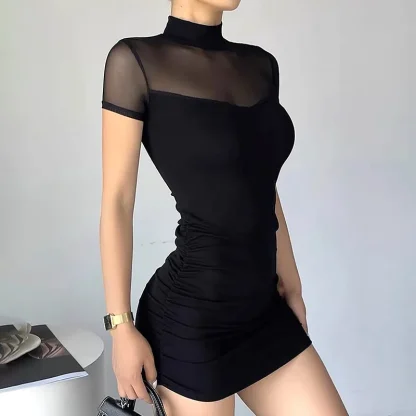 Mock Neck Bodycon Summer Dress