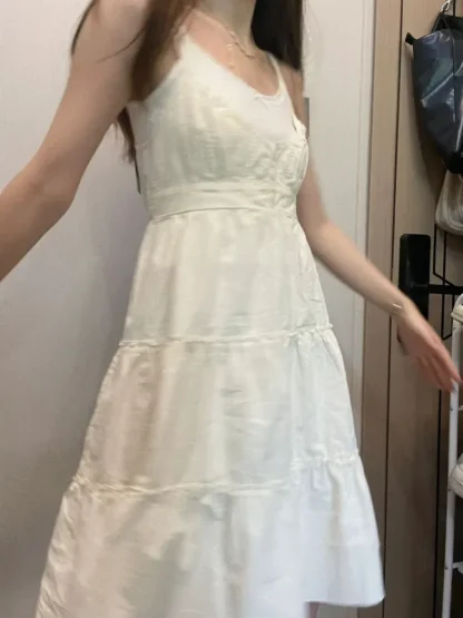 Casual Lace Spliced Summer Dress - Image 2
