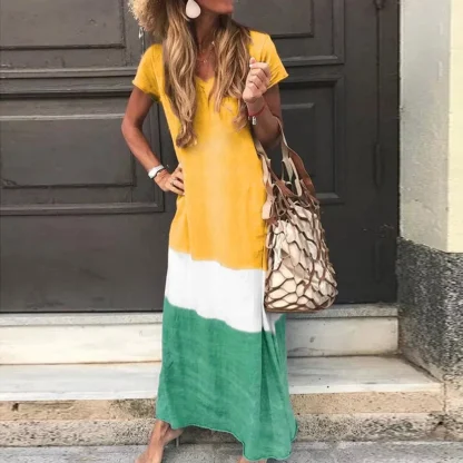 Elegant Short Sleeve Summer Dress - Image 3