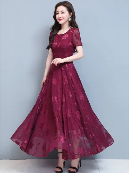Long Chic Chiffon Summer Dress - Image 5