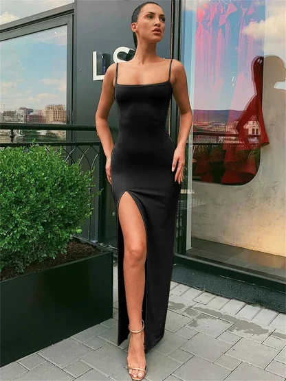 Sexy Bodycon Slit Summer Dress - Image 3