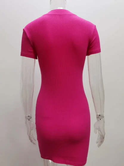 Spring Zipper Hip Summer Dress - Image 2