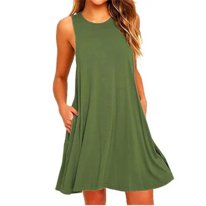 Loose A-Line Short Summer Dress - Image 3