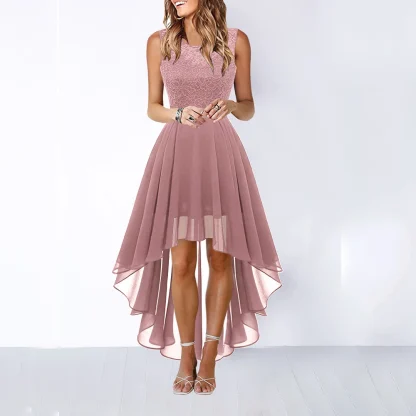 Elegant Solid Skirt Summer Dress - Image 4