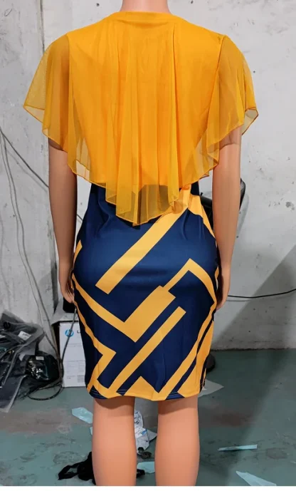 Overlap Flowy Sleeve Summer Dress - Image 3