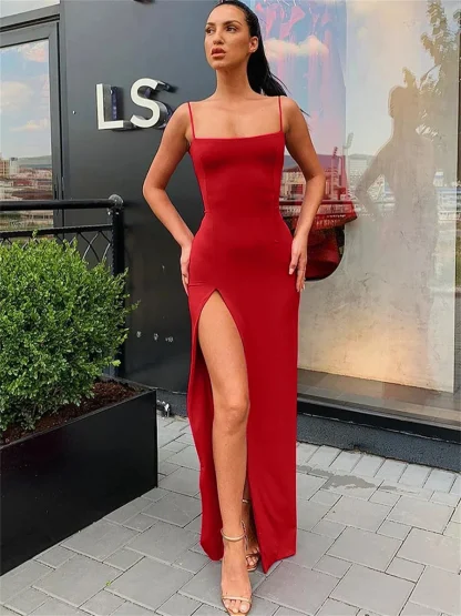Sexy Bodycon Slit Summer Dress - Image 5