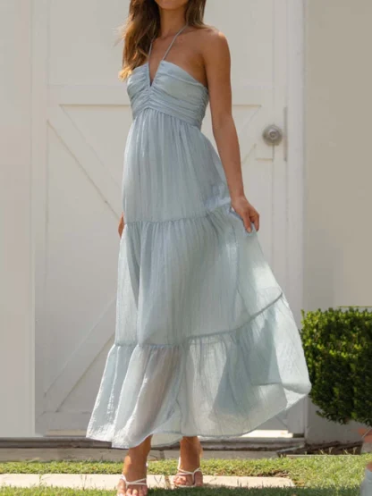 Flowy Tiered Maxi Summer Dress - Image 6