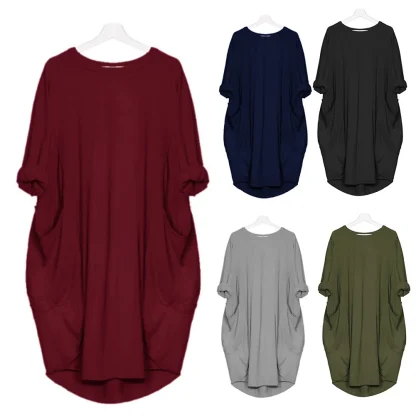 Basic Style Loose Summer Dress - Image 4