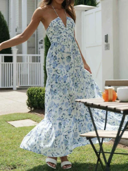 Flowy Tiered Maxi Summer Dress - Image 2