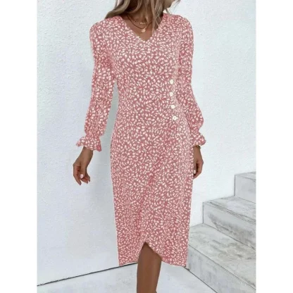 Chic Floral V-Neck Summer Dress - Image 5