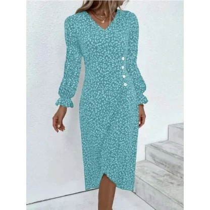 Chic Floral V-Neck Summer Dress - Image 6