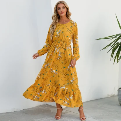 Floral Long Sleeve Summer Dress - Image 5
