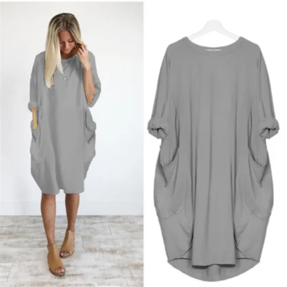 Basic Style Loose Summer Dress - Image 3