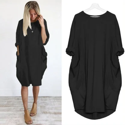 Basic Style Loose Summer Dress - Image 2