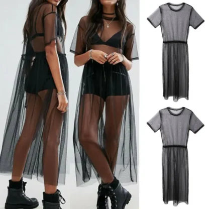Tulle Overlay Summer Dress - Image 5