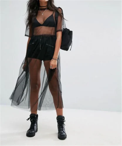 Tulle Overlay Summer Dress - Image 2