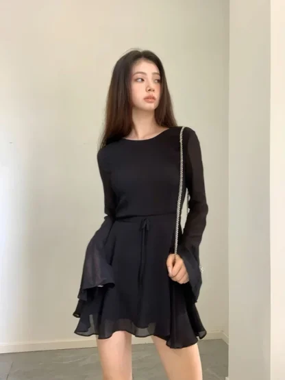Hollow Out Mesh Mini Summer Dress - Image 6