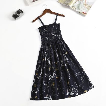 Elastic Waist Mini Summer Dress